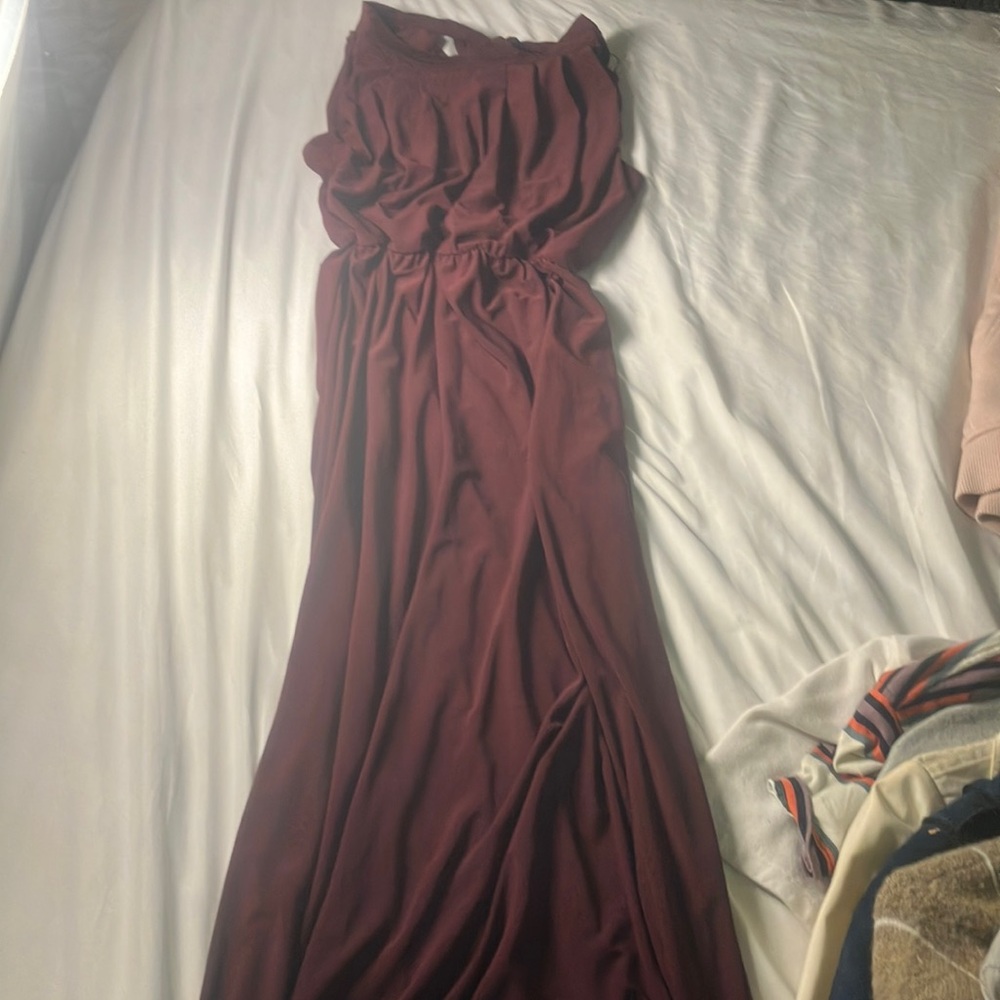 Chic Maroon Maxi Dress